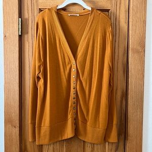 Zenana Premium Orange Snap Cardigan